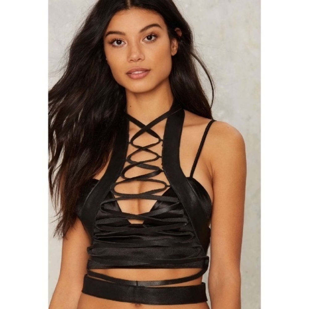 100% LEATHER✨Nasty Gal Close Bond Harness